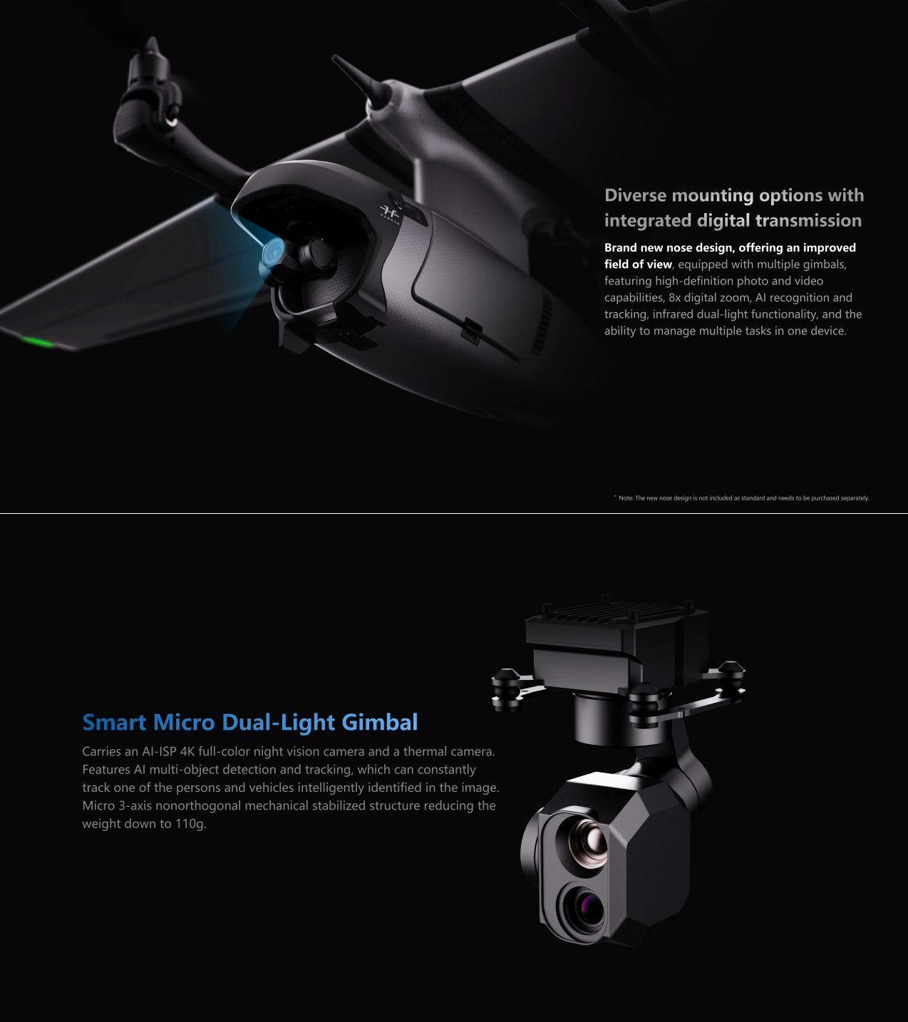 HAOHAN Firefly Modular e Multi-Mount FPV Patrol Drone Suporte VTOL 1080mm Envergadura EPP RC Avião SEMI