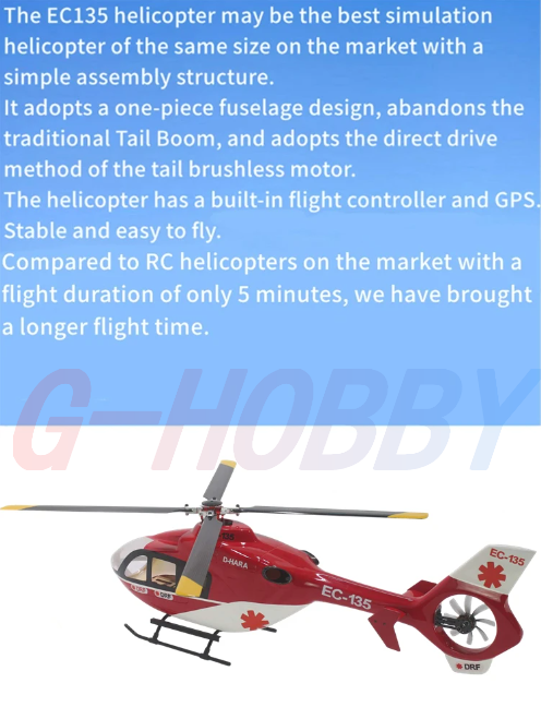 FL450 V2 EC135 450 Size Scale Helicopter Four Rotor Blades 6CH GPS with H1 Flight Controller RTF