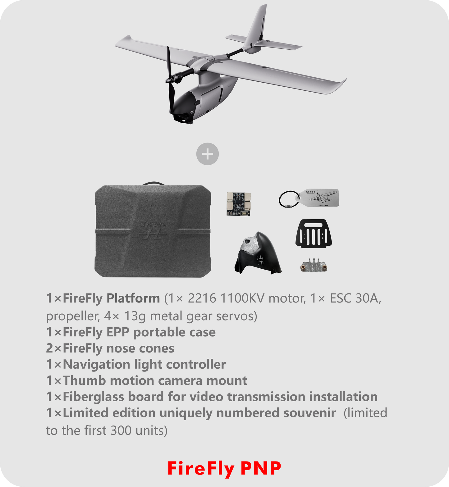 HAOHAN Firefly Modular & Multi-Mount FPV Patrol Drone Support VTOL 1080mm Wingspan EPP RC Airplane PNP