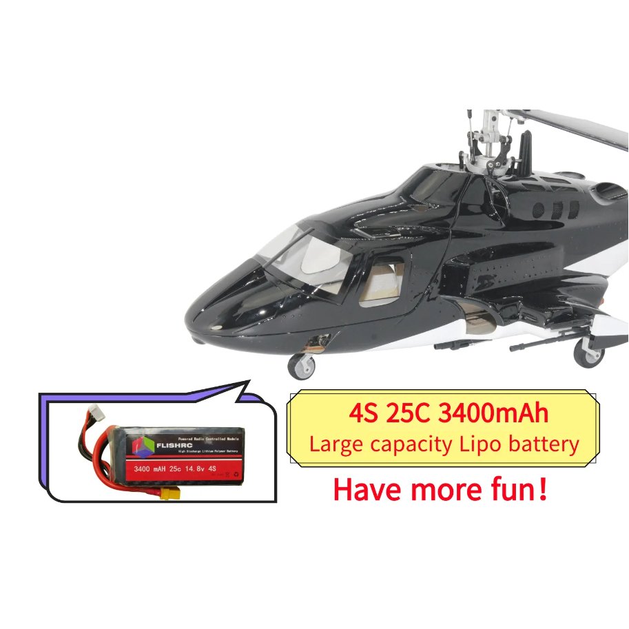 Airwolf 450 Size Helicopter Scale 6CH RC Helicopter GPS with H1 Flight Controlle - G - HOBBY RC OFFICIAL STORE