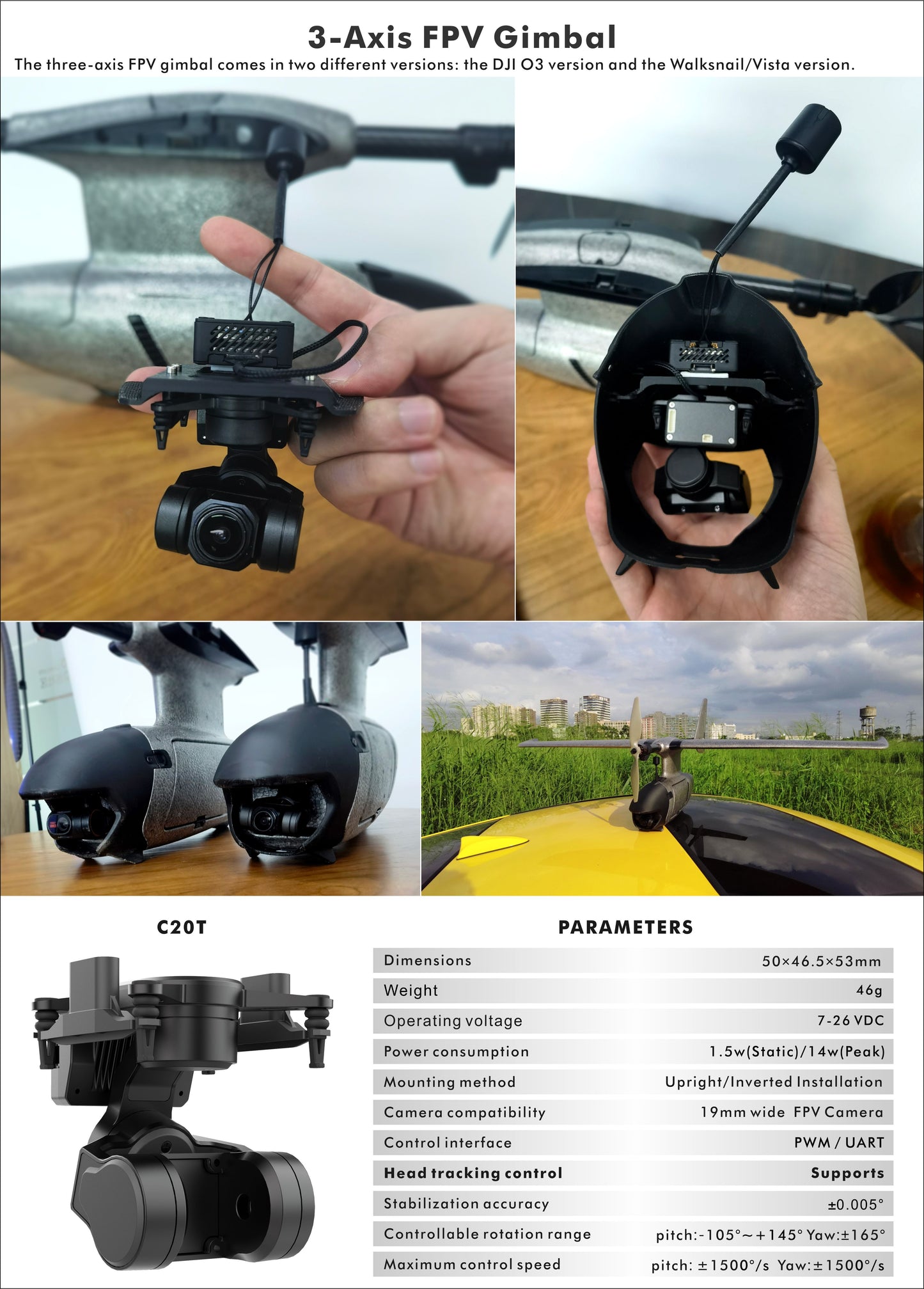 HAOHAN Firefly Modular & Multi-Mount FPV Patrol Drone Support VTOL 1080mm Wingspan EPP RC Airplane Classic