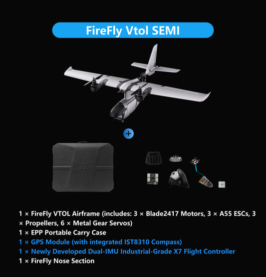 HAOHAN Firefly Modular e Multi-Mount FPV Patrol Drone Suporte VTOL 1080mm Envergadura EPP RC Avião SEMI