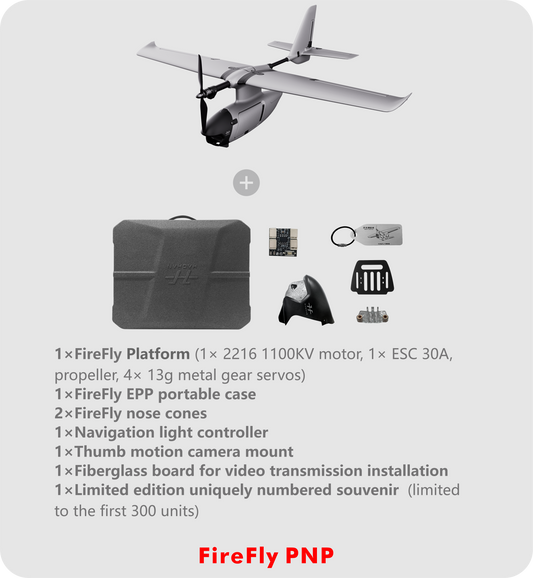 HAOHAN Firefly Modular & Multi-Mount FPV Patrol Drone Support VTOL 1080mm Wingspan EPP RC Airplane PNP