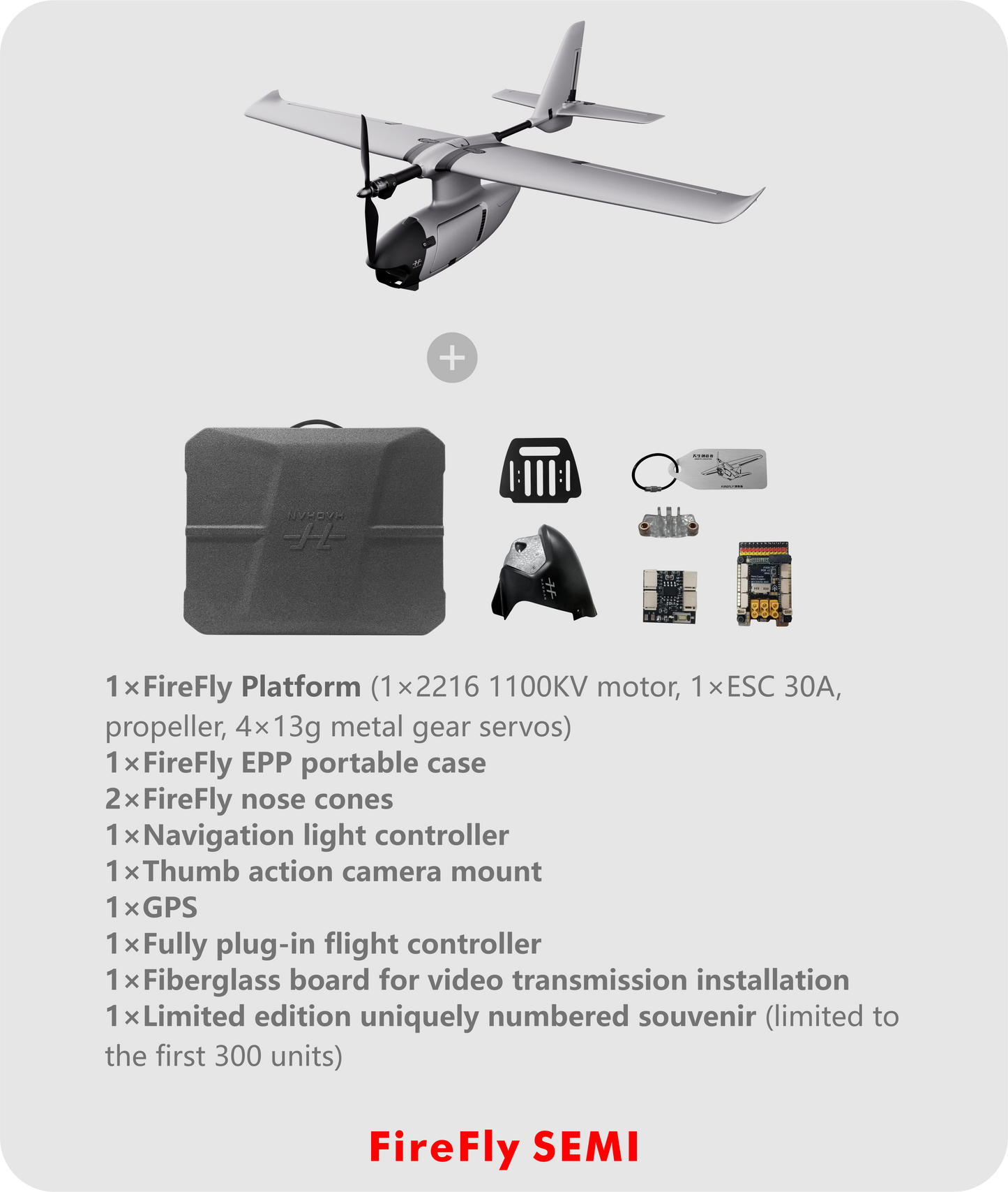 HAOHAN Firefly Modular & Multi-Mount FPV Patrol Drone Support VTOL 1080mm Wingspan EPP RC Airplane SEMI