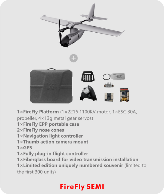 HAOHAN Firefly Modular & Multi-Mount FPV Patrol Drone Support VTOL 1080mm Wingspan EPP RC Airplane SEMI