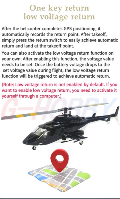 Airwolf 500 Size Helicopter Scale 6CH RC Helicopter GPS with H1 Flight Controlle - G - HOBBY RC OFFICIAL STORE