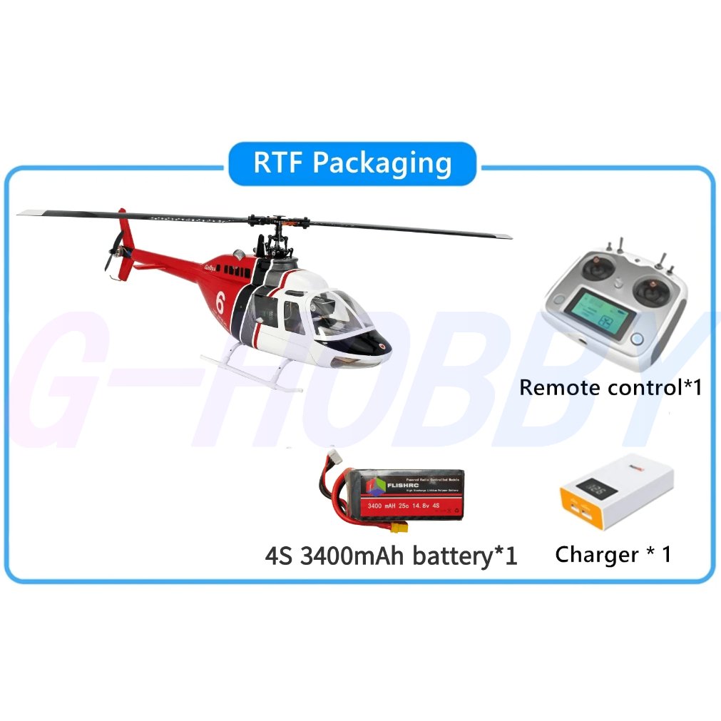 Bell 206 450 Size Helicopter Scale Tow Rotor Blades 6CH GPS with H1 Flight Controlle RTF - G - HOBBY RC OFFICIAL STORE