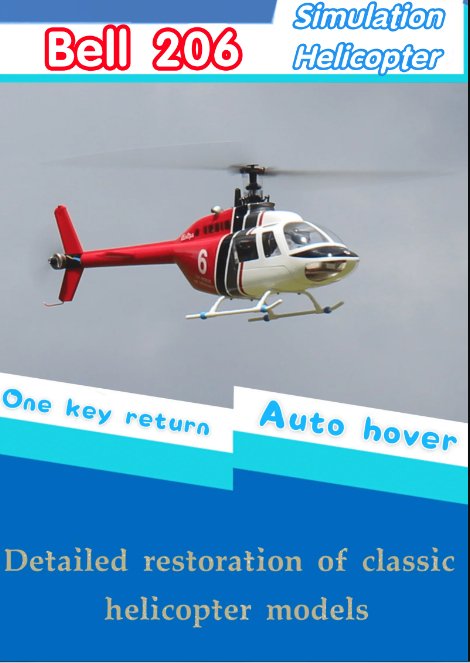 Bell 206 450 Size Helicopter Scale Tow Rotor Blades 6CH GPS with H1 Flight Controlle RTF - G - HOBBY RC OFFICIAL STORE