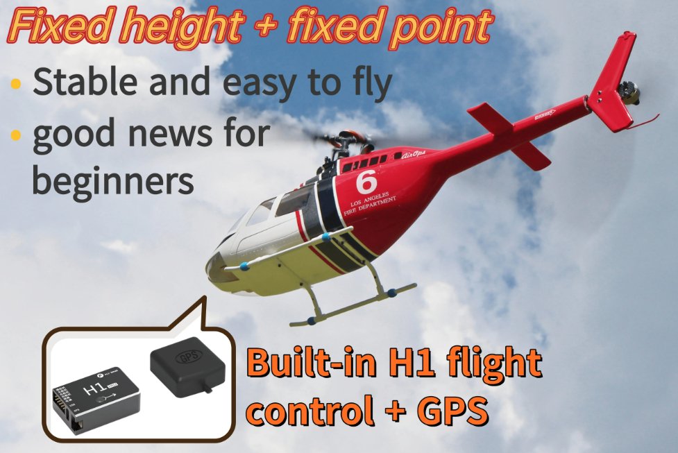 Bell 206 450 Size Helicopter Scale Tow Rotor Blades 6CH GPS with H1 Flight Controlle RTF - G - HOBBY RC OFFICIAL STORE