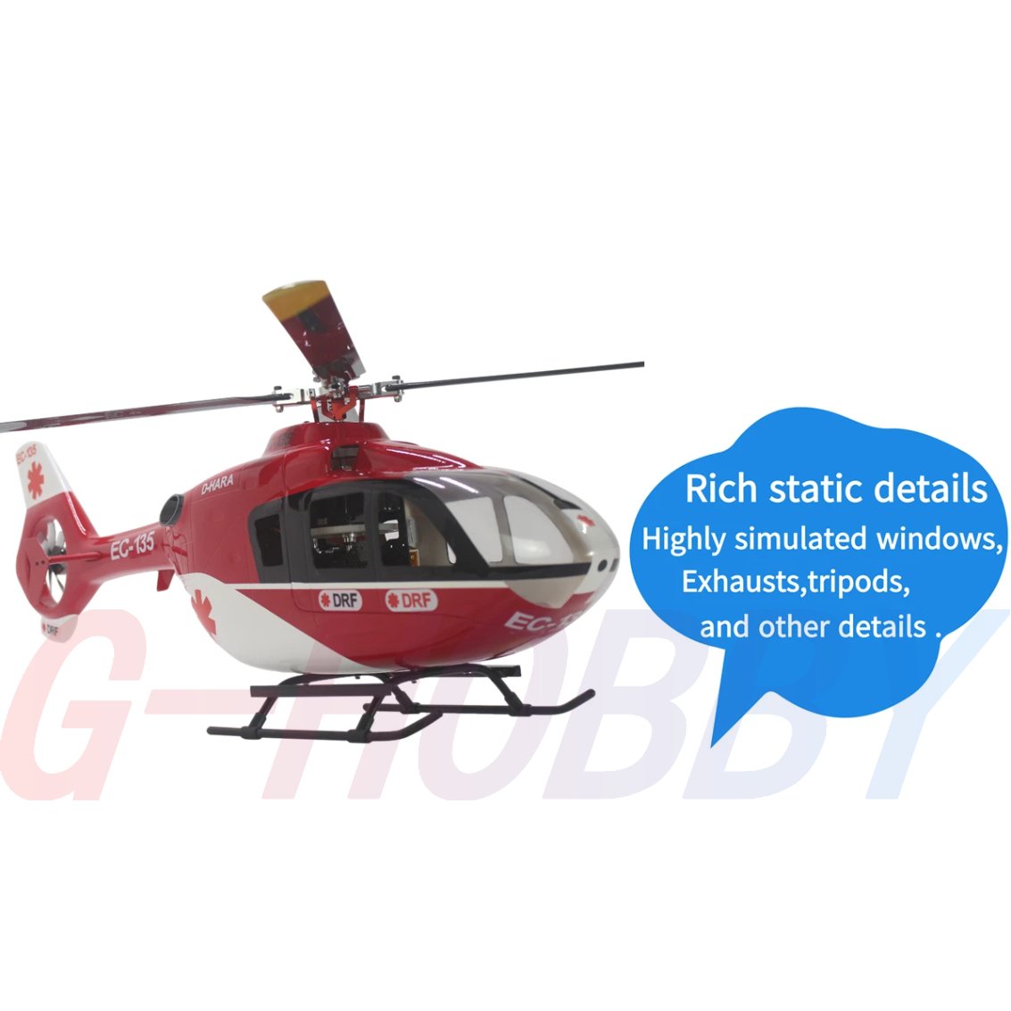 FL450 V2 EC135 450 Size Scale Helicopter Four Rotor Blades 6CH GPS with H1 Flight Controller RTF - G - HOBBY RC OFFICIAL STORE