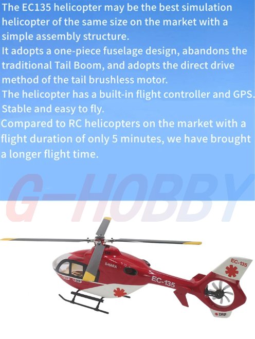 FL450 V2 EC135 450 Size Scale Helicopter Four Rotor Blades 6CH GPS with H1 Flight Controller RTF - G - HOBBY RC OFFICIAL STORE