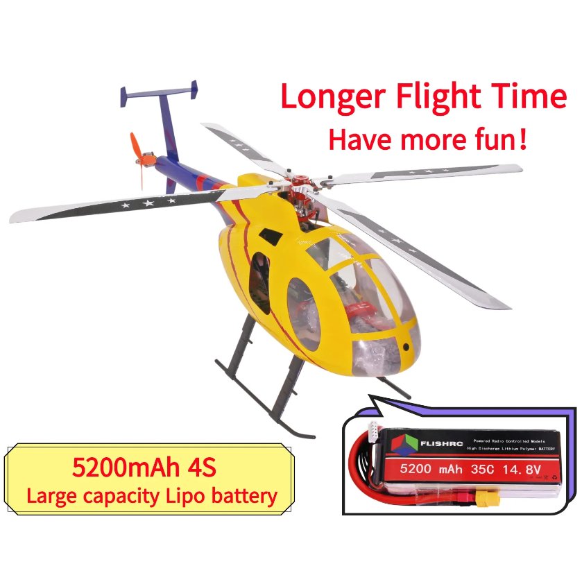 MD500E MD500 G - Jive 450 Size Helicopter Scale Four Rotor Blades 6CH GPS with H1 Flight Controller RTF - G - HOBBY RC OFFICIAL STORE