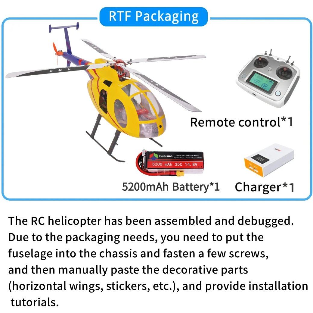 MD500E MD500 G - Jive 450 Size Helicopter Scale Four Rotor Blades 6CH GPS with H1 Flight Controller RTF - G - HOBBY RC OFFICIAL STORE